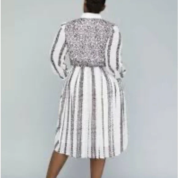 Lane Bryant Chic Long Sleeve Striped Dress - Picture 2 of 6